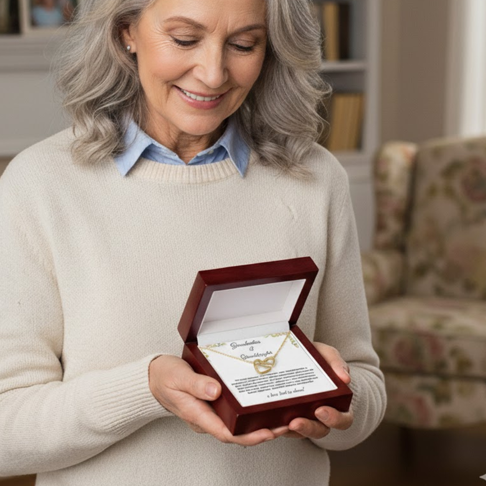 Two Hearts Forever Intertwined: Grandmother and Granddaughter Necklace