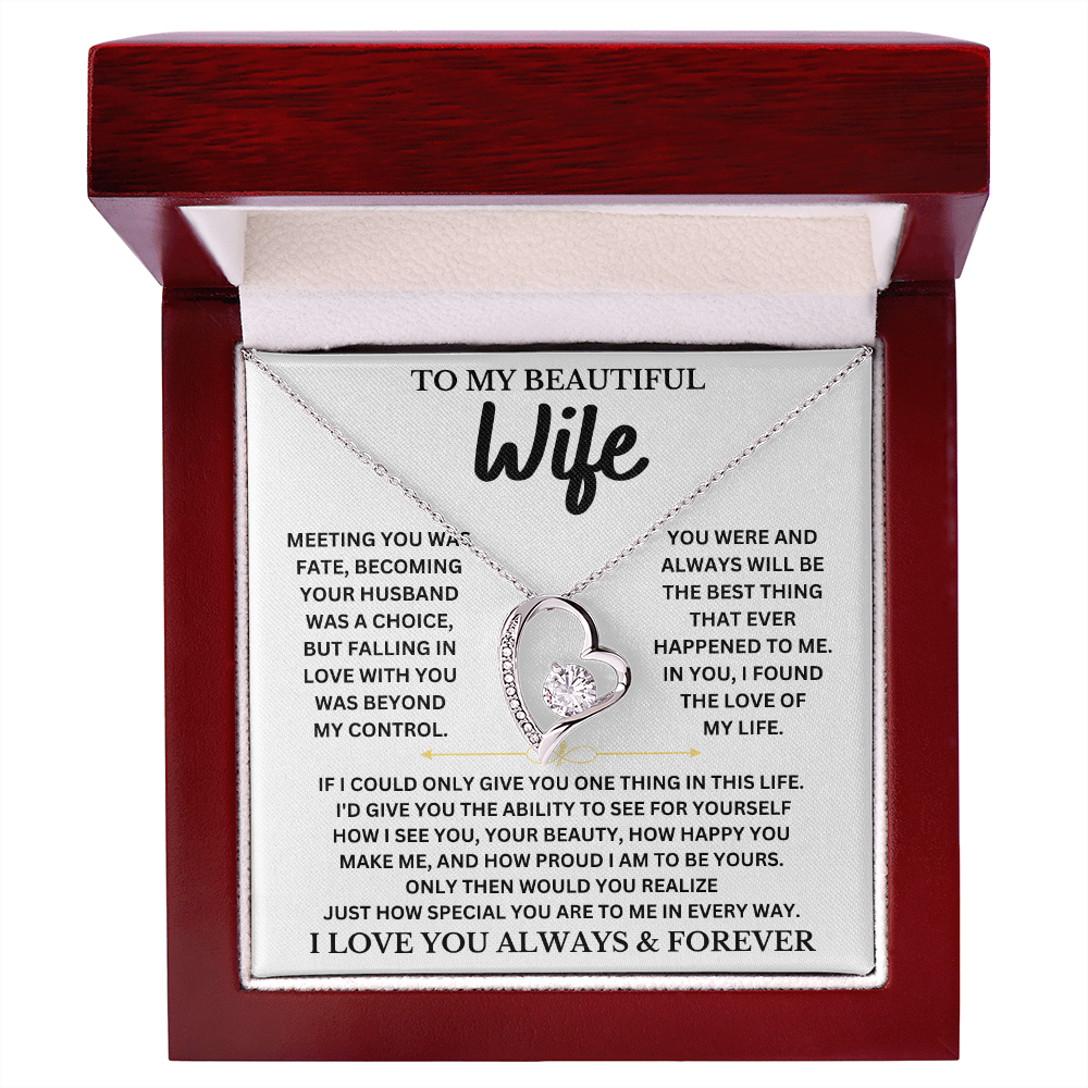 To My Beautiful Wife | Forever Love Necklace