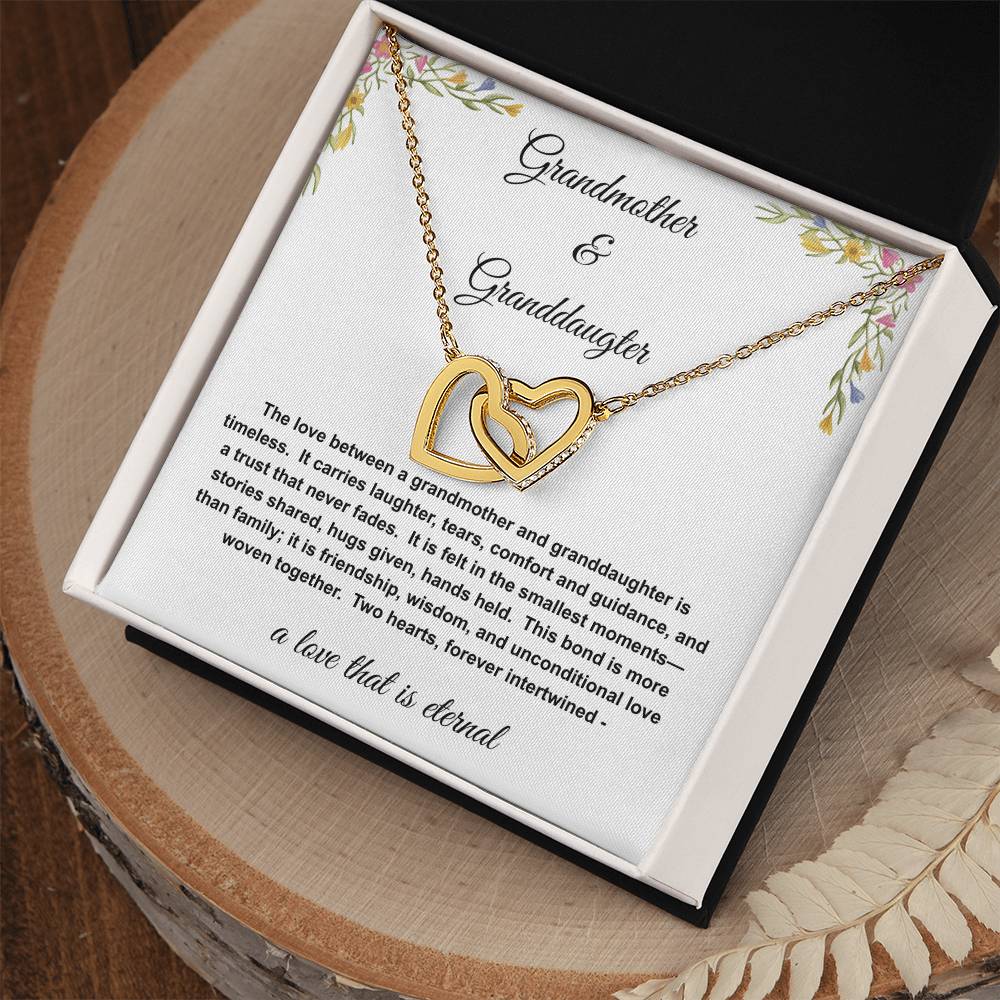 Two Hearts Forever Intertwined: Grandmother and Granddaughter Necklace