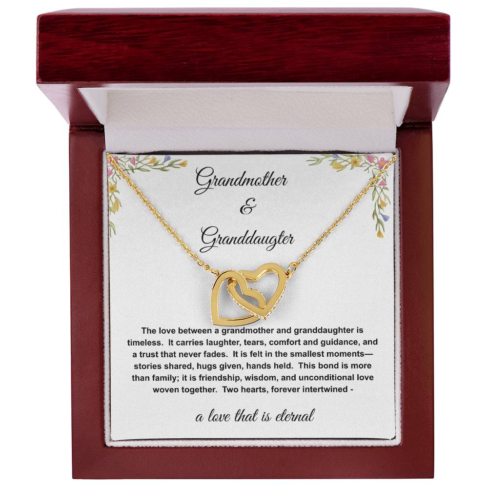 Two Hearts Forever Intertwined: Grandmother and Granddaughter Necklace