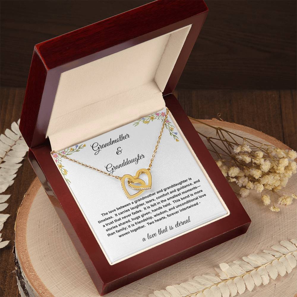 Two Hearts Forever Intertwined: Grandmother and Granddaughter Necklace