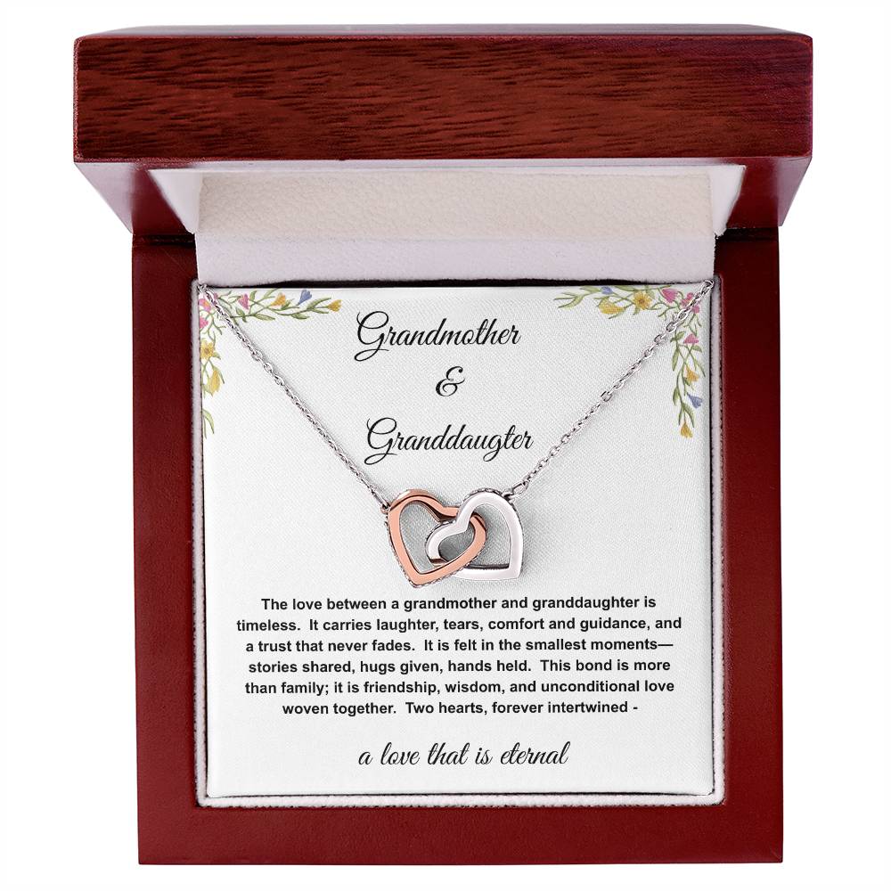 Two Hearts Forever Intertwined: Grandmother and Granddaughter Necklace
