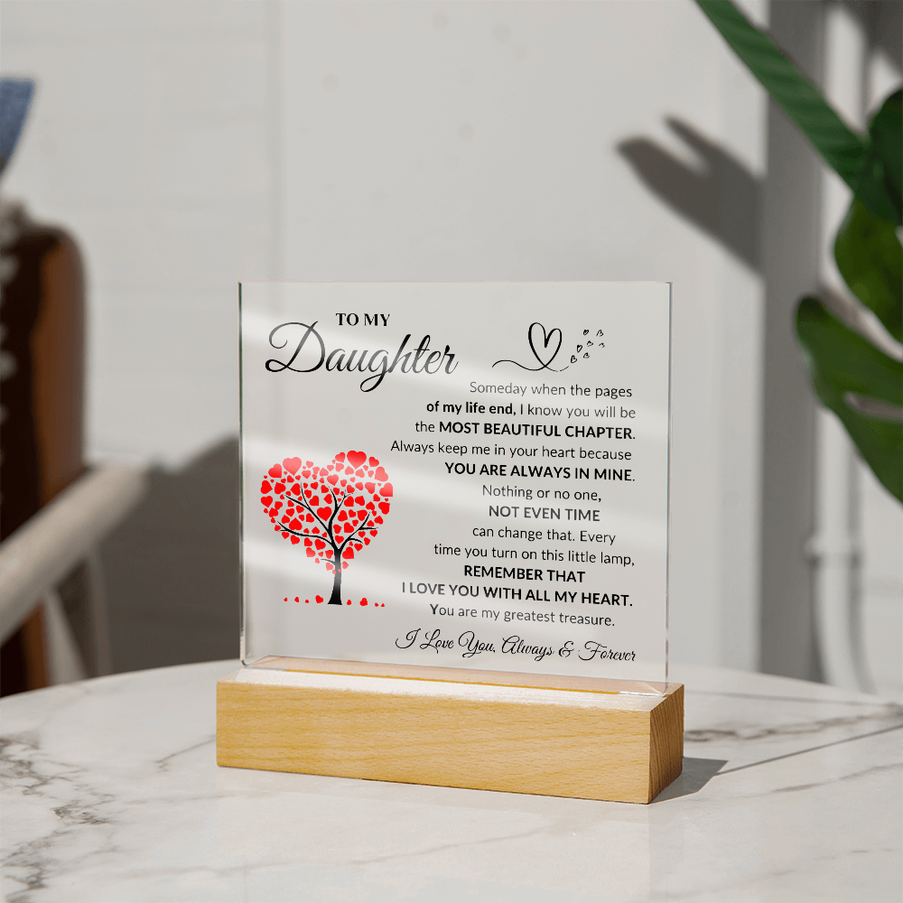 To My Daughter | Acrylic Square Plaque