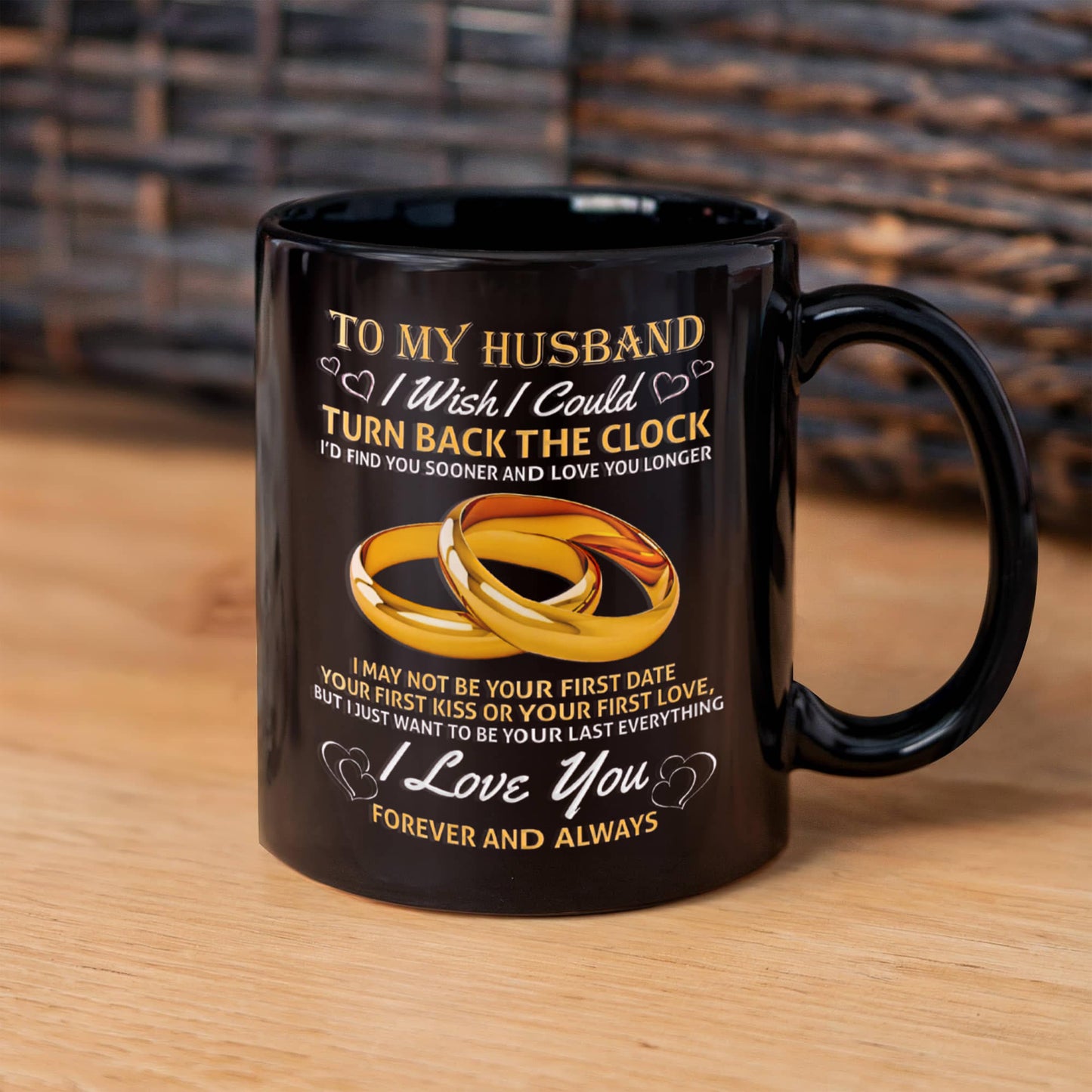To My Husband | Black Ceramic Mug
