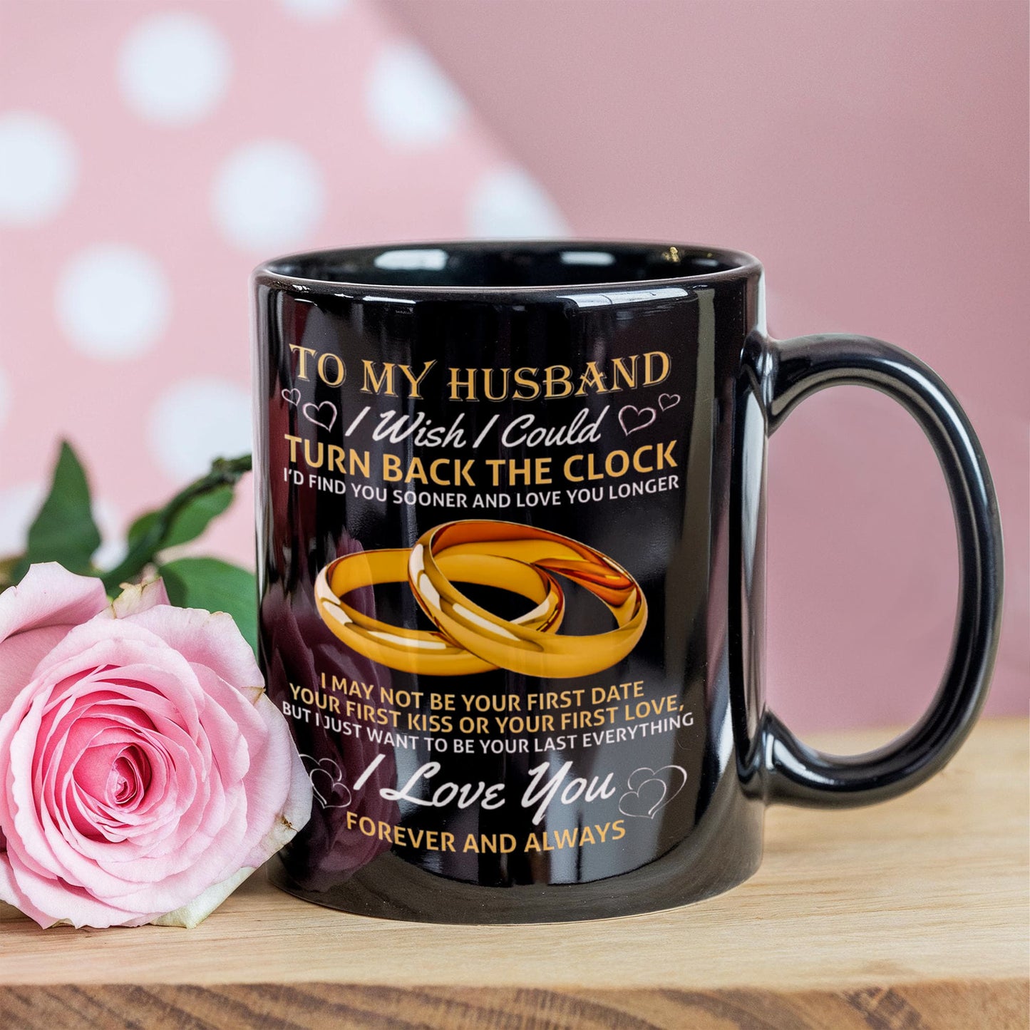 To My Husband | Black Ceramic Mug