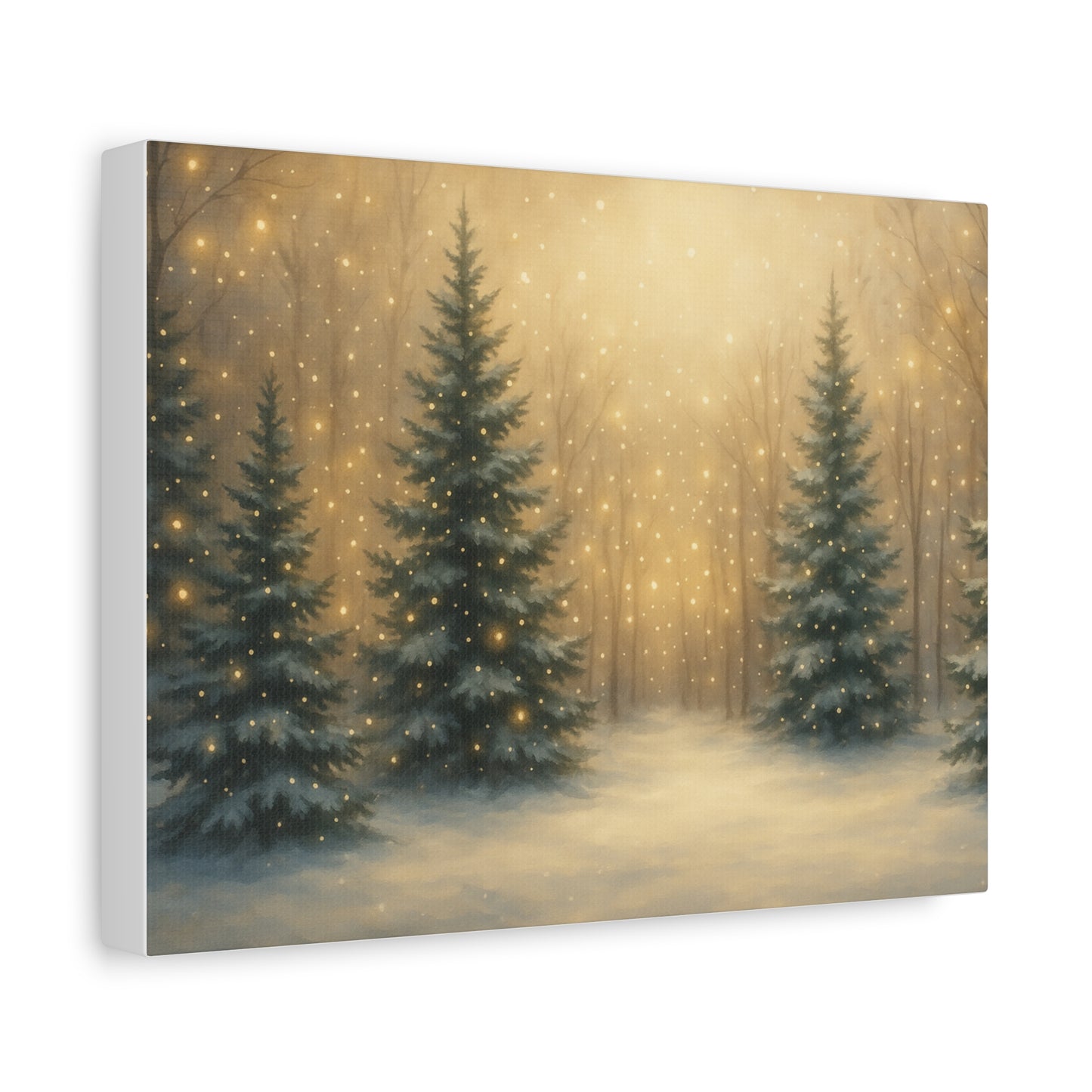Enchanted Winter Forest Canvas Print | Snowy Pine Trees Wall Art