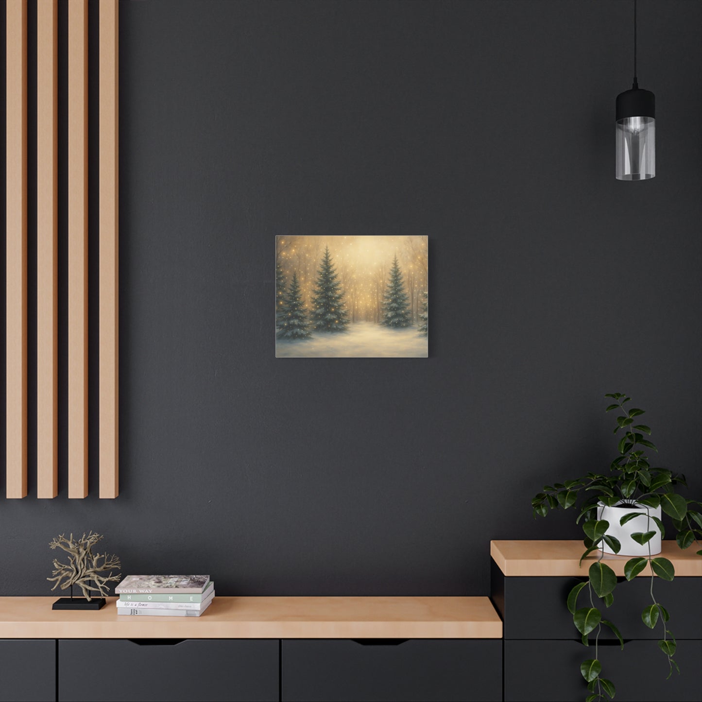Enchanted Winter Forest Canvas Print | Snowy Pine Trees Wall Art