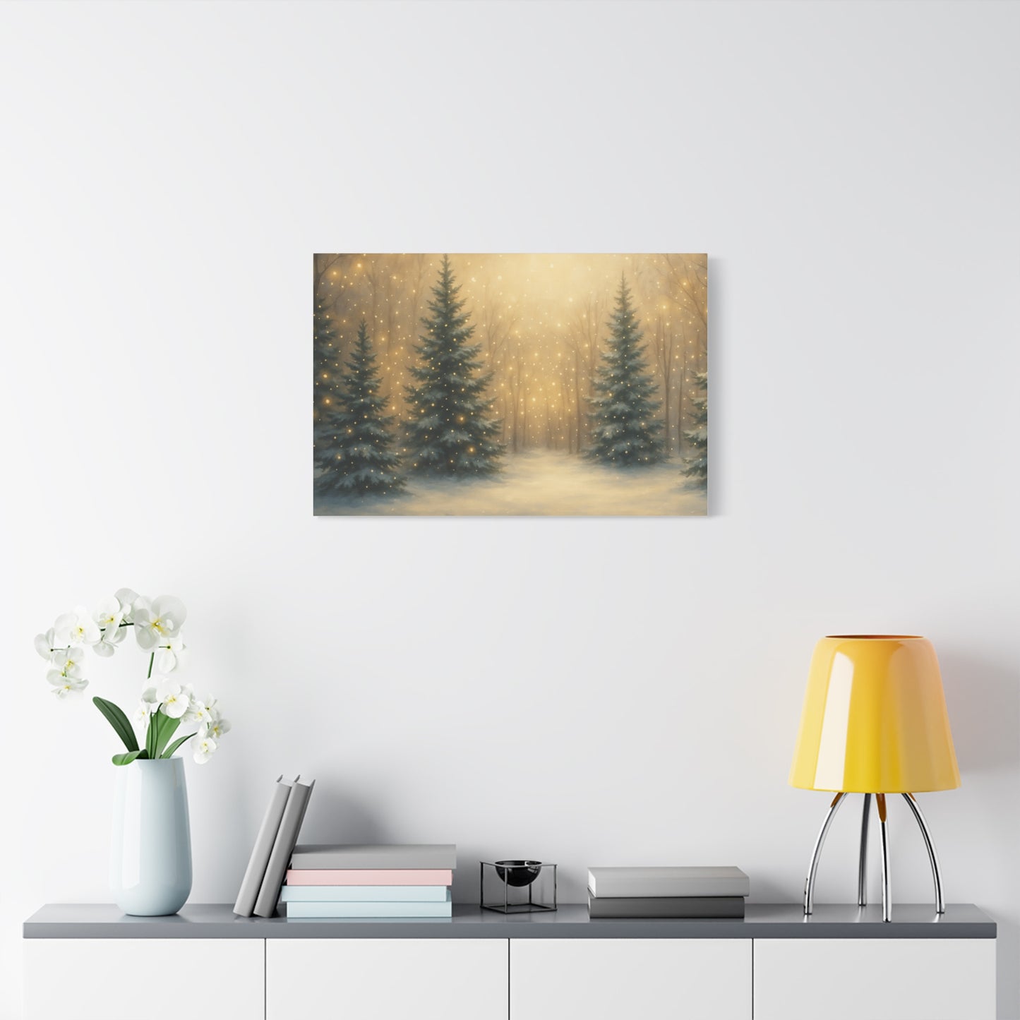 Enchanted Winter Forest Canvas Print | Snowy Pine Trees Wall Art