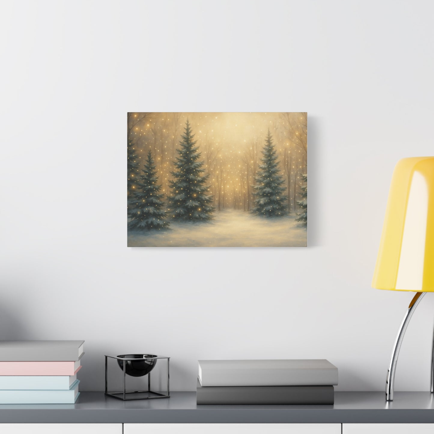 Enchanted Winter Forest Canvas Print | Snowy Pine Trees Wall Art