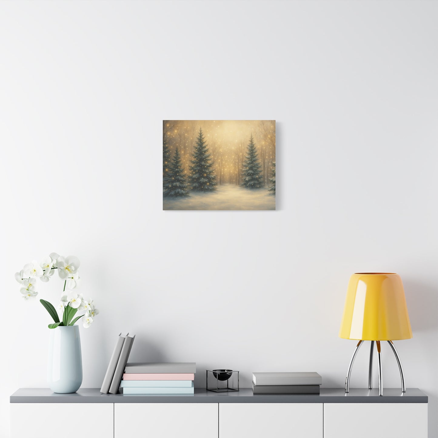 Enchanted Winter Forest Canvas Print | Snowy Pine Trees Wall Art