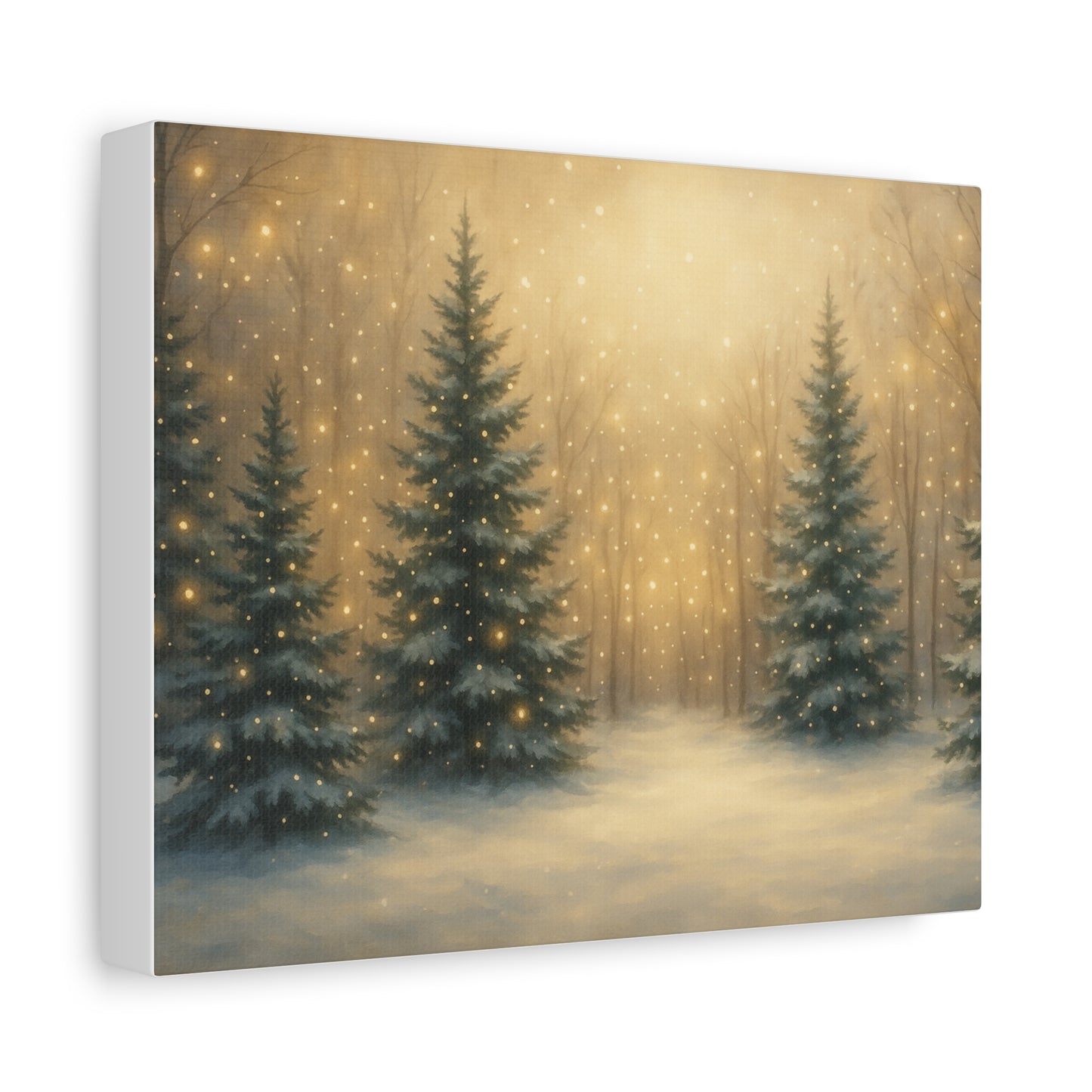 Enchanted Winter Forest Canvas Print | Snowy Pine Trees Wall Art