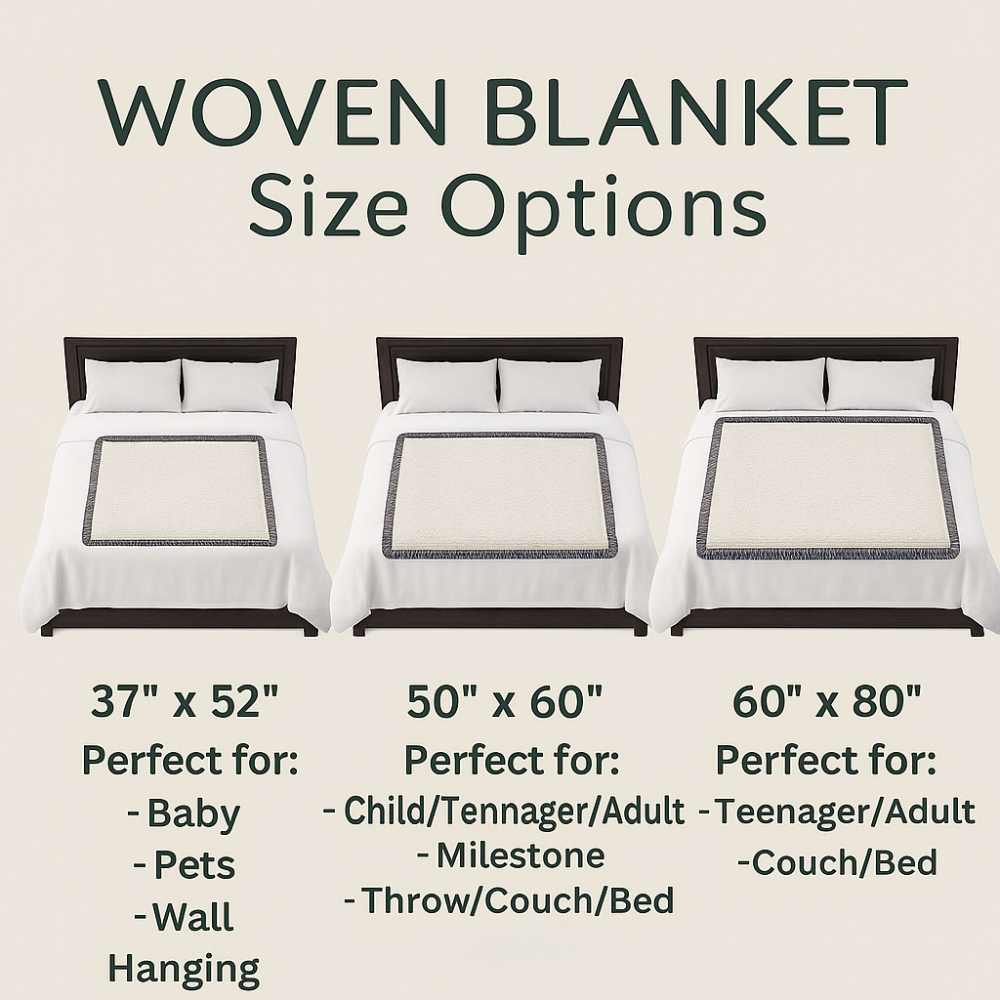 Holiday Throw Blanket — "Home Sweet Home" Christmas Tree Woven Blanket