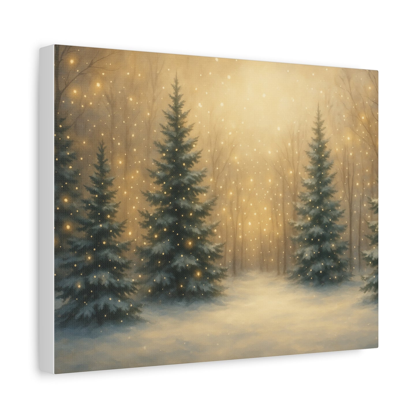 Enchanted Winter Forest Canvas Print | Snowy Pine Trees Wall Art