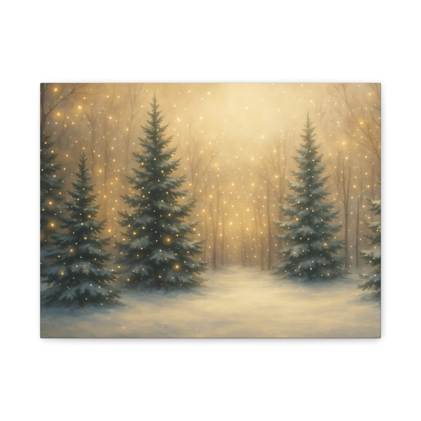 Enchanted Winter Forest Canvas Print | Snowy Pine Trees Wall Art