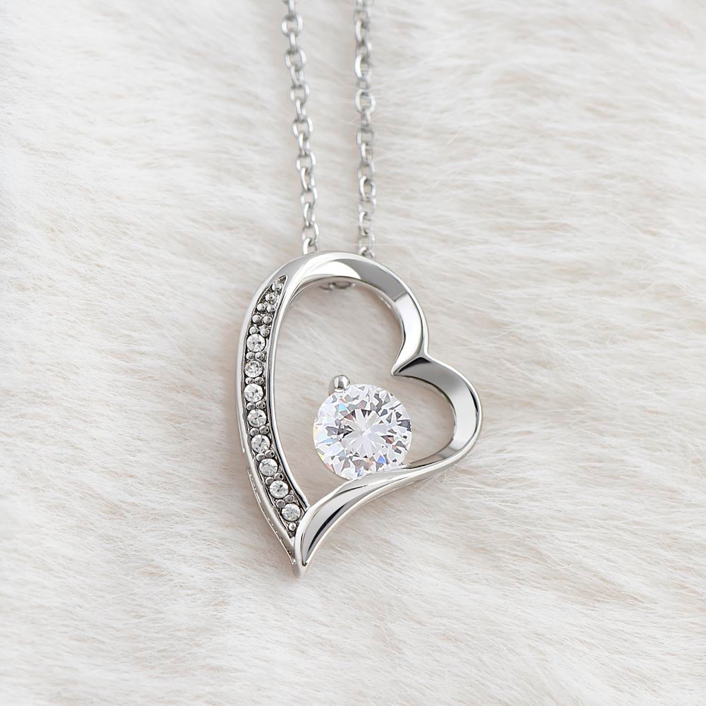 Personalized To My Grandma Heart Necklace with Love Message