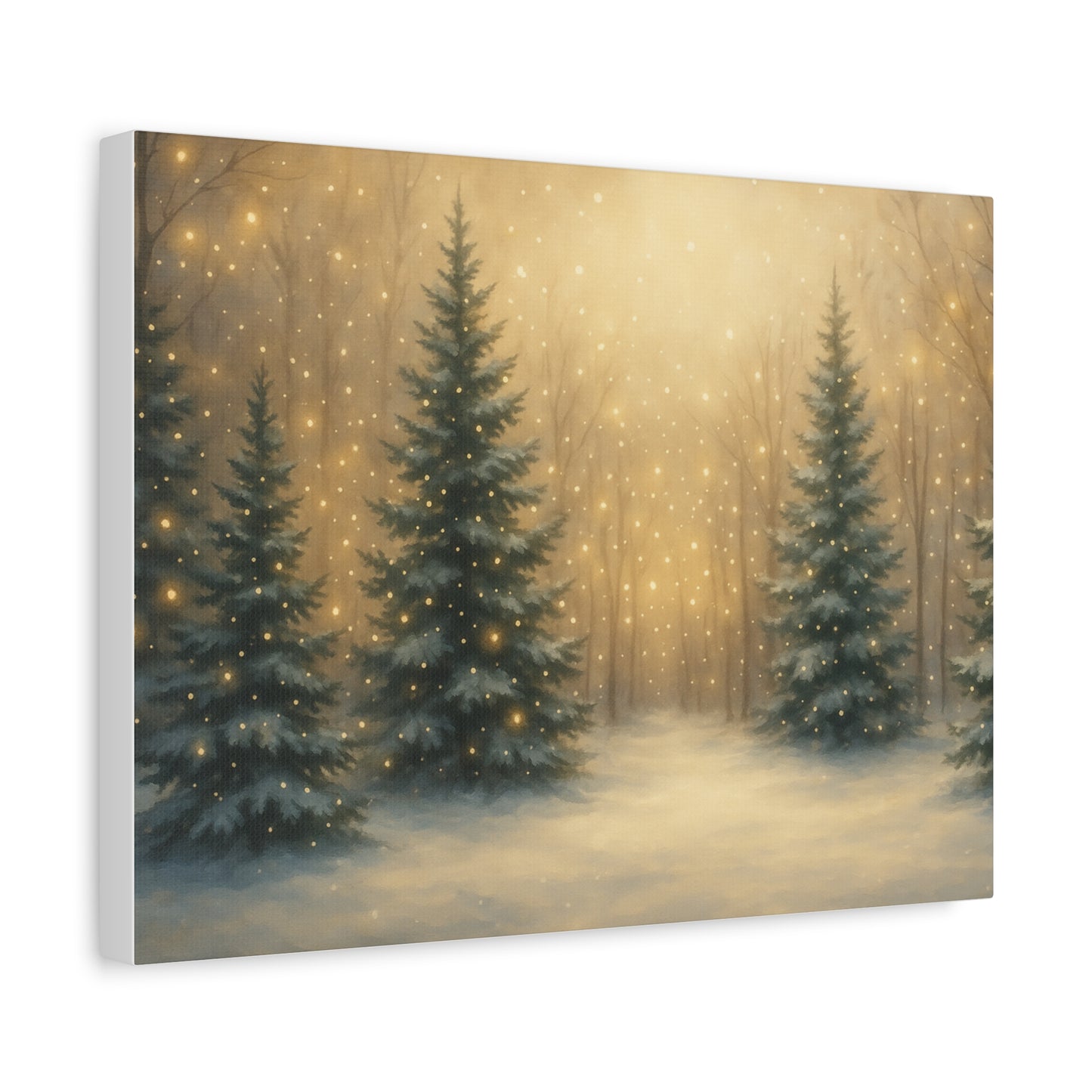 Enchanted Winter Forest Canvas Print | Snowy Pine Trees Wall Art