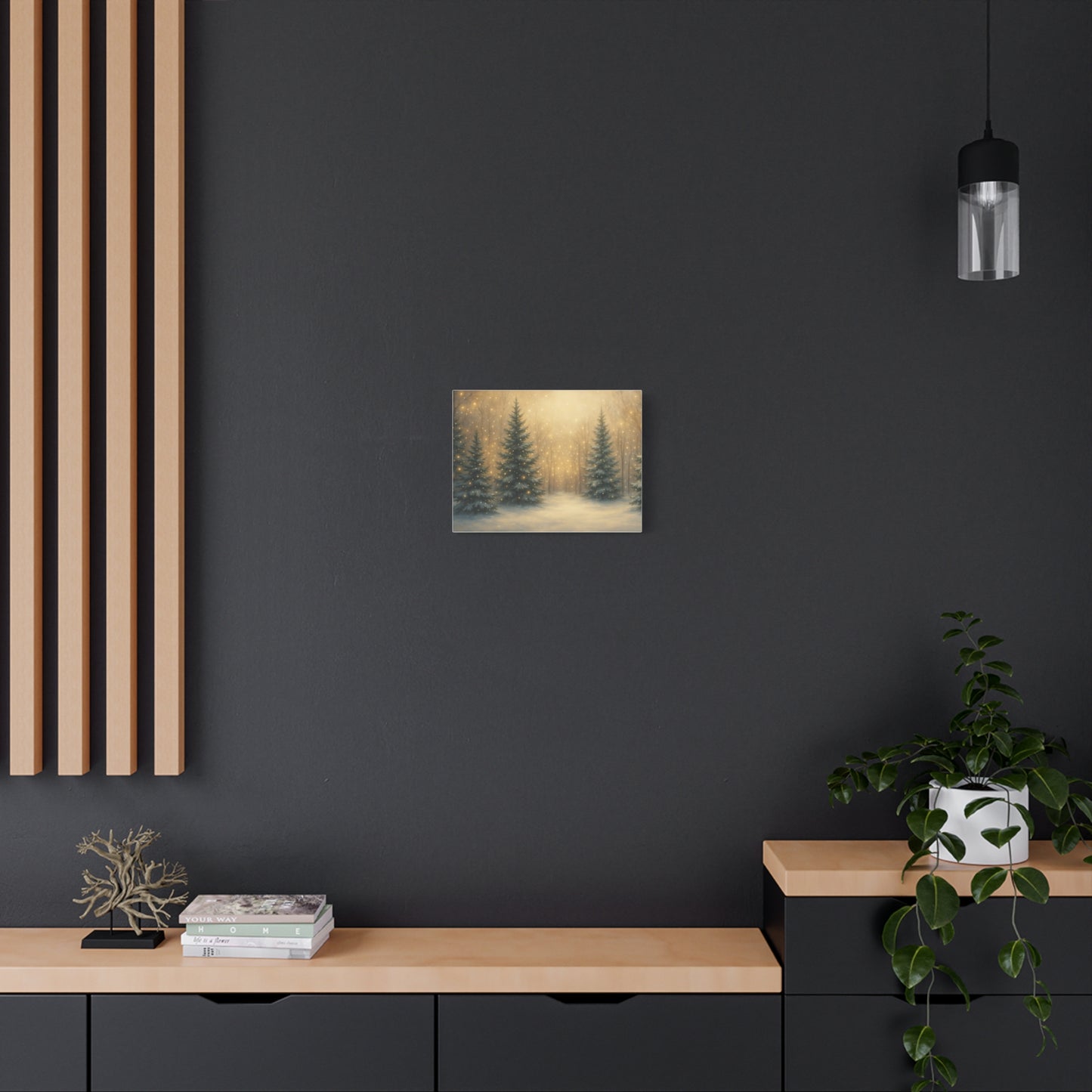 Enchanted Winter Forest Canvas Print | Snowy Pine Trees Wall Art