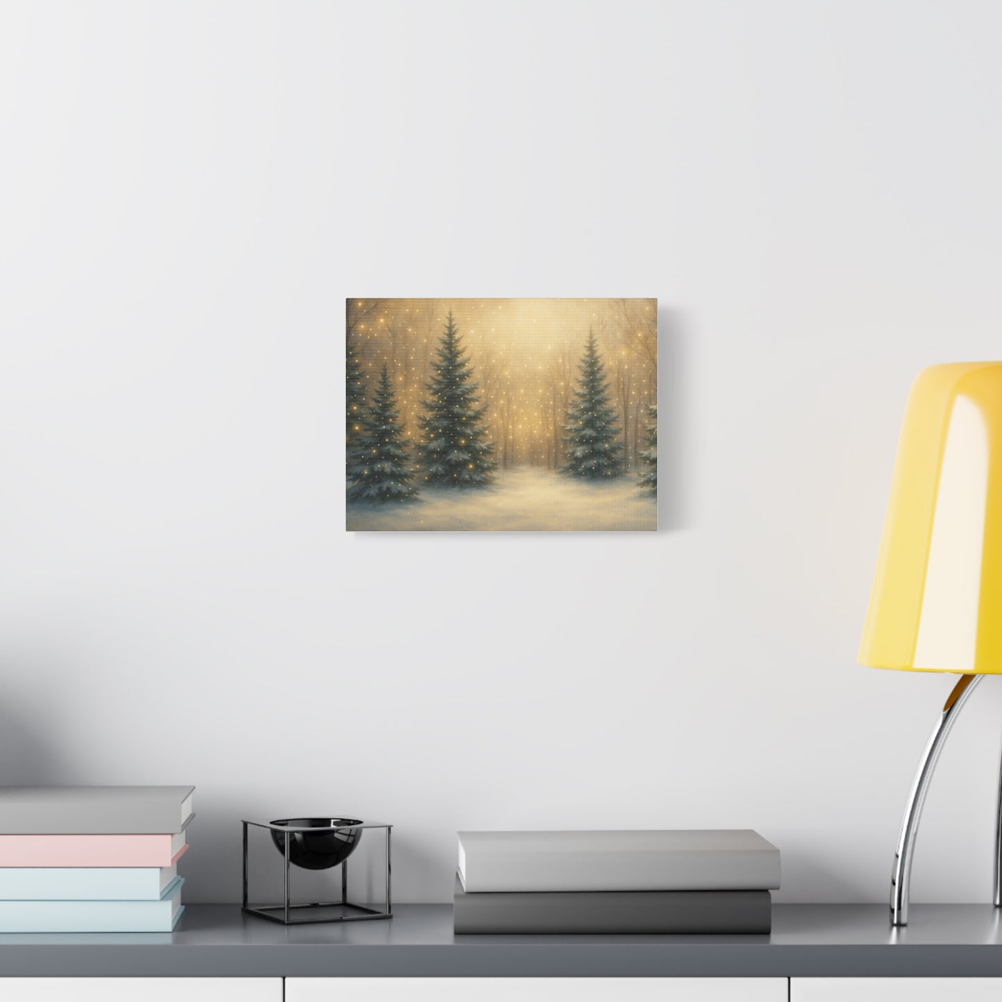 Enchanted Winter Forest Canvas Print | Snowy Pine Trees Wall Art