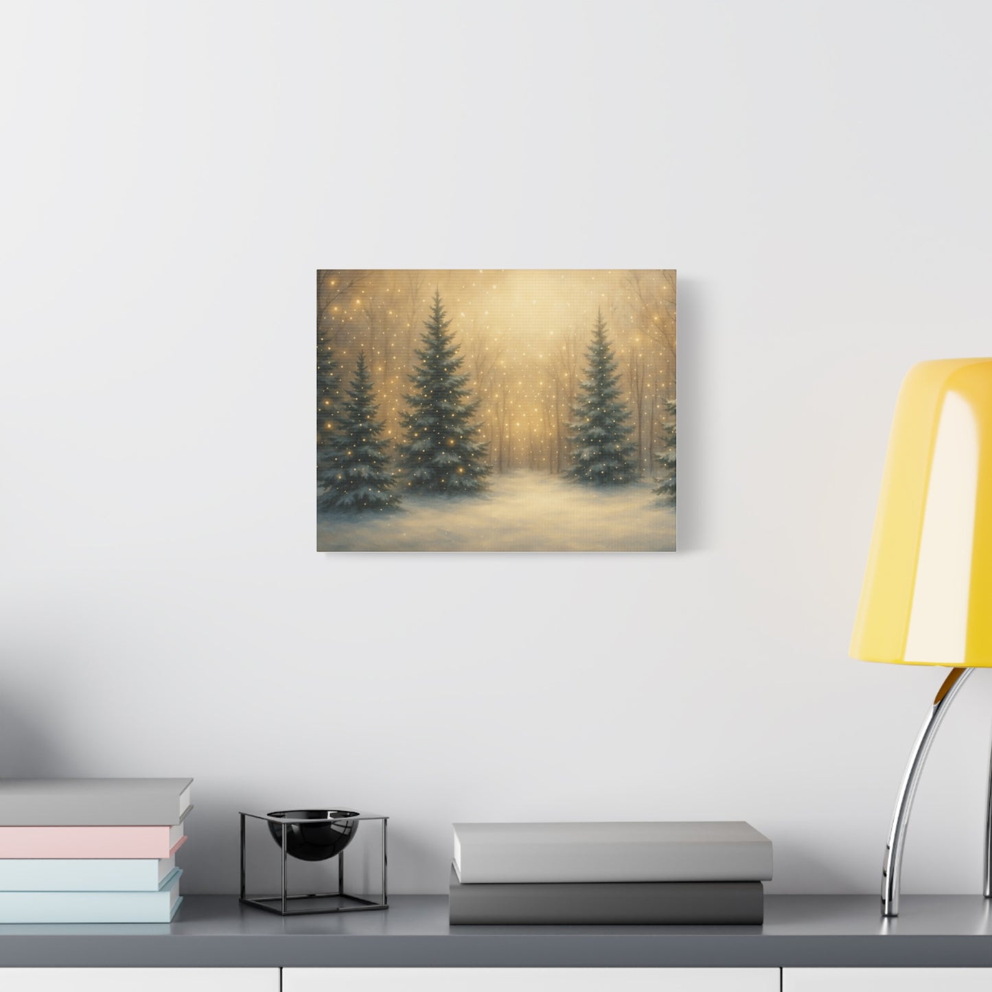Enchanted Winter Forest Canvas Print | Snowy Pine Trees Wall Art