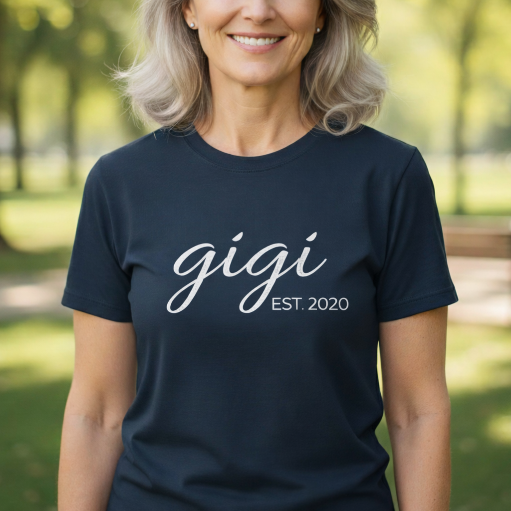 Personalized Grandma Shirt Est. Year Timeless Gift