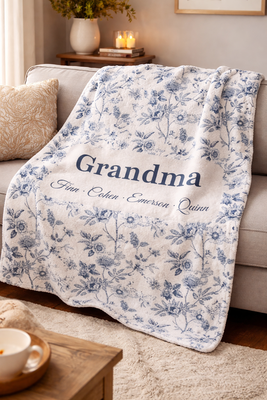Personalized Grandma Blanket with Names