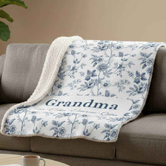 Personalized Grandma Blanket with Names