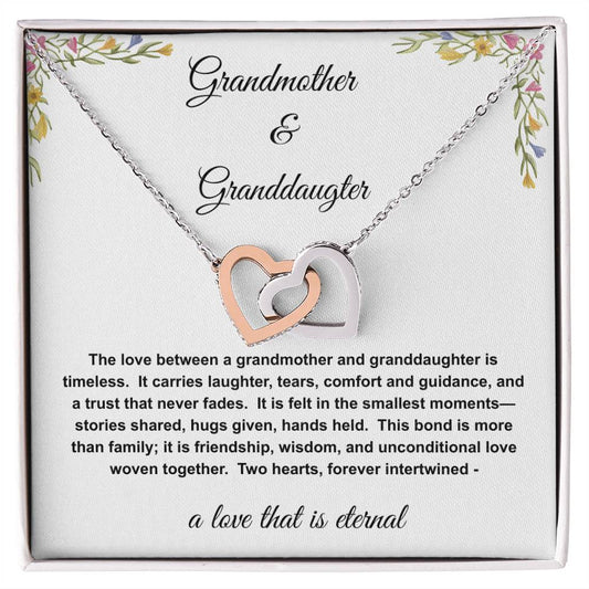 Two Hearts Forever Intertwined:  Grandmother and Granddaughter Necklace