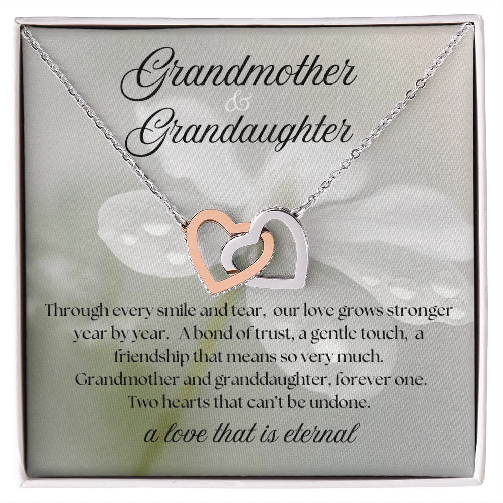 Grandmother & Granddaughter Necklace – Meaningful Gift of Eternal Love, Sentimental Jewelry with Heartfelt Message Card