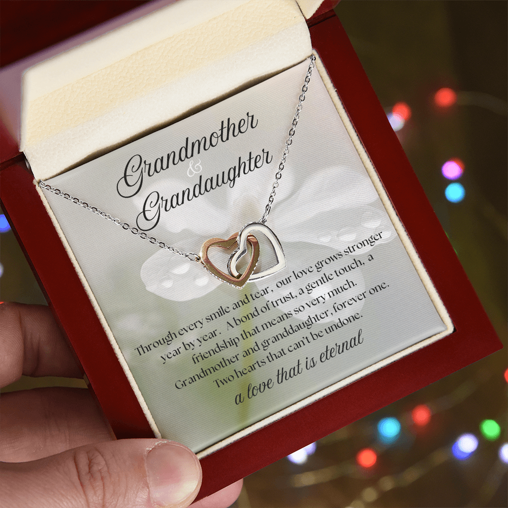 Grandmother & Granddaughter Necklace – Meaningful Gift of Eternal Love, Sentimental Jewelry with Heartfelt Message Card