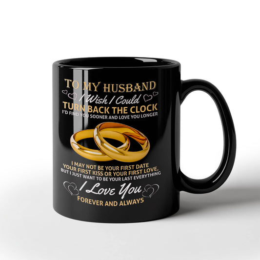 To My Husband | Black Ceramic Mug