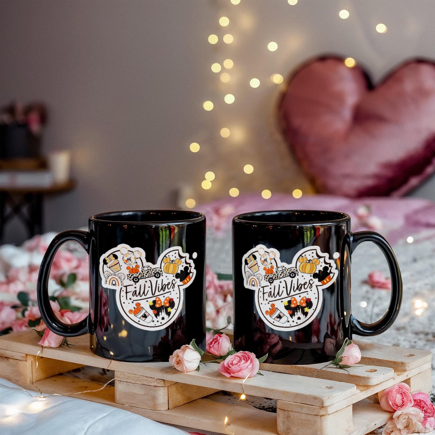 Fall Vibes | Black Ceramic Mug